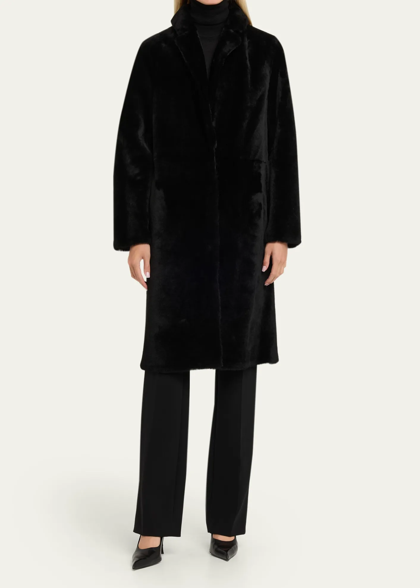 Yves SalomonIroned Lamb Shearling Coat