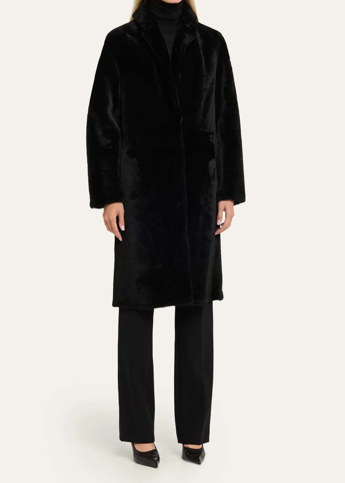 Yves SalomonIroned Lamb Shearling Coat