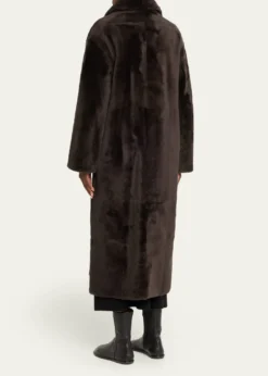 Yves SalomonLacon Double-Breasted Shearling Coat