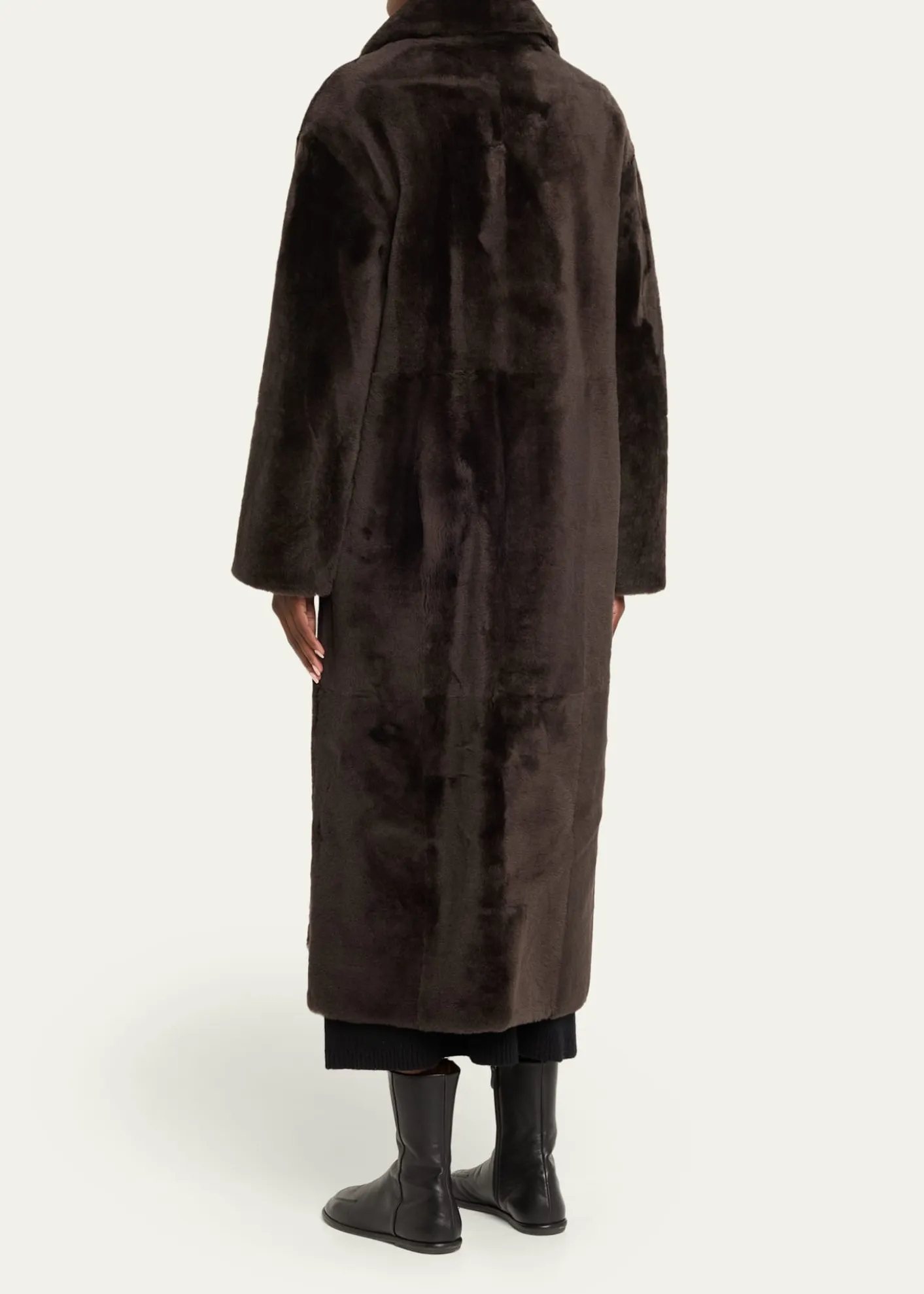 Yves SalomonLacon Double-Breasted Shearling Coat