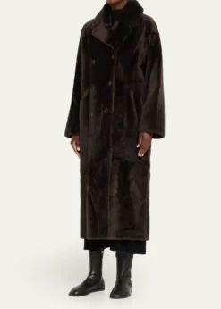 Yves SalomonLacon Double-Breasted Shearling Coat