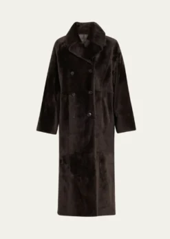 Yves SalomonLacon Double-Breasted Shearling Coat