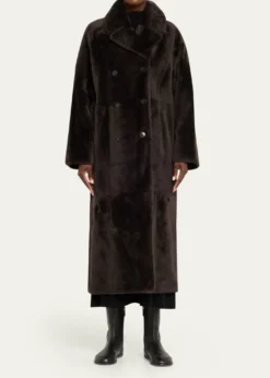 Yves SalomonLacon Double-Breasted Shearling Coat