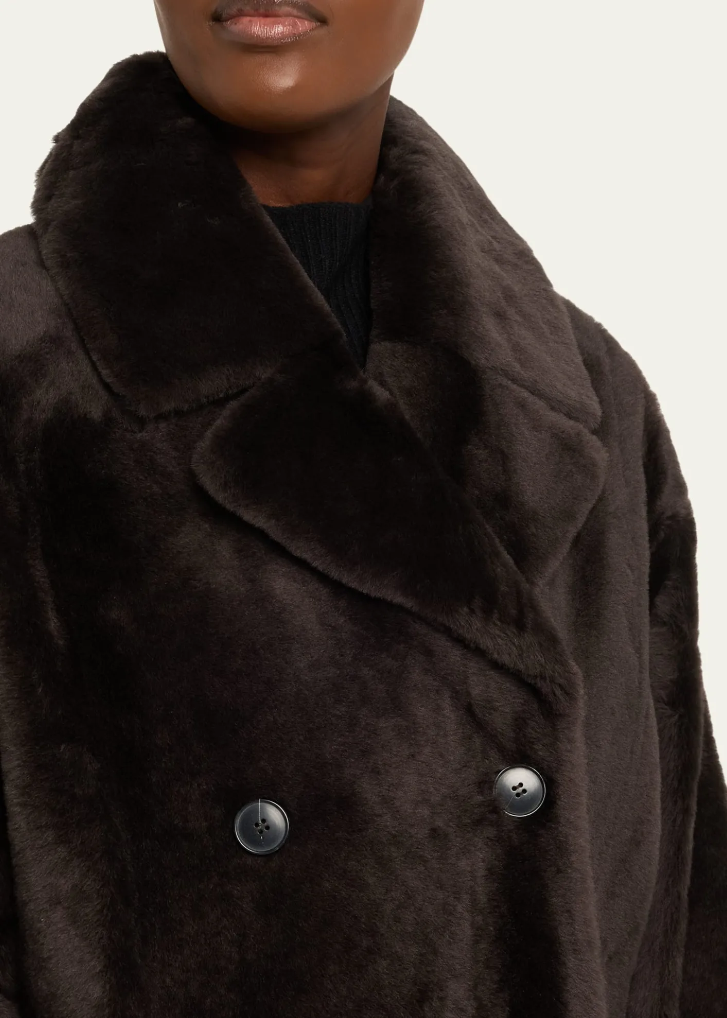 Yves SalomonLacon Double-Breasted Shearling Coat