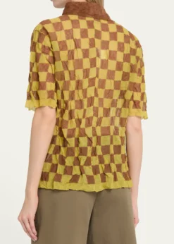 ZANKOVCheck Print Polo Shirt
