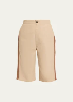 ZANKOVLilou Side-Stripe Pedal Pusher Shorts