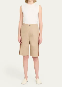 ZANKOVLilou Side-Stripe Pedal Pusher Shorts