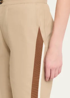 ZANKOVLilou Side-Stripe Pedal Pusher Shorts