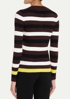ZANKOVStriped Rib Crewneck Sweater