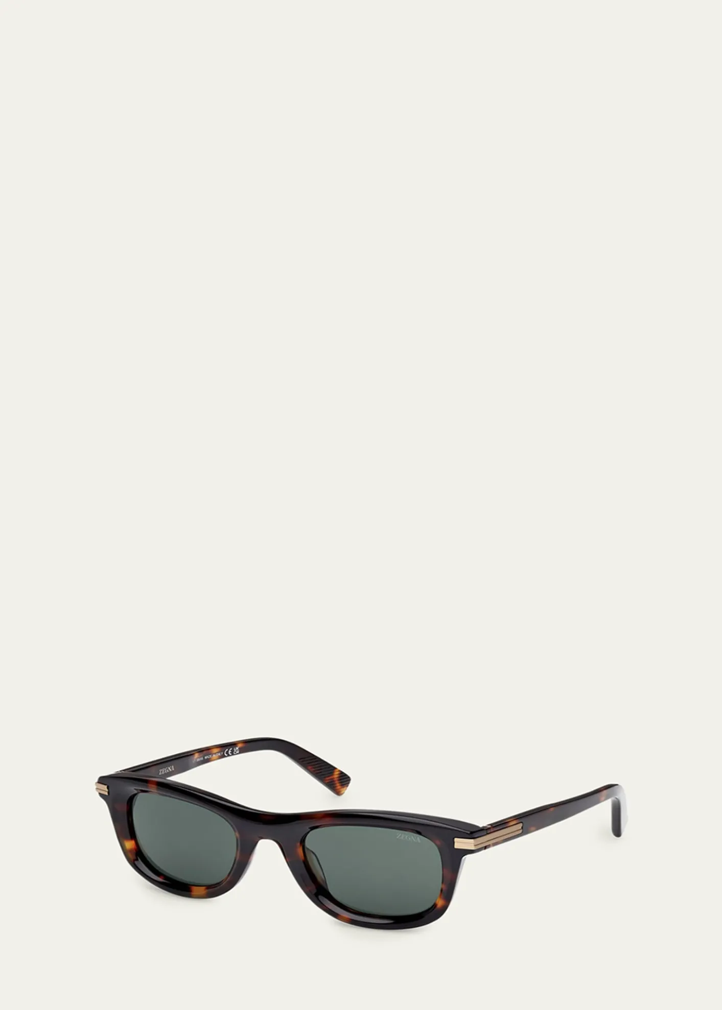 ZEGNAMen's Acetate Square Sunglasses