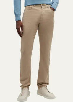ZEGNAMen's Brushed Cotton 5-Pocket Trousers