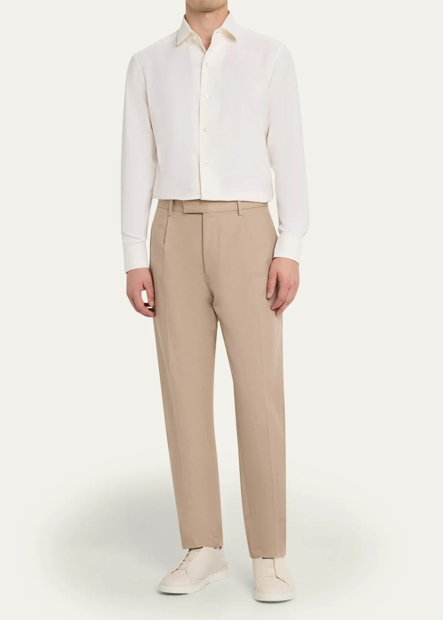 ZEGNAMen's Cashco Cashmere and Cotton Classic-Fit Sport Shirt