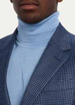 ZEGNAMen's Cashmere and Silk Prince Of Wales Sport Coat
