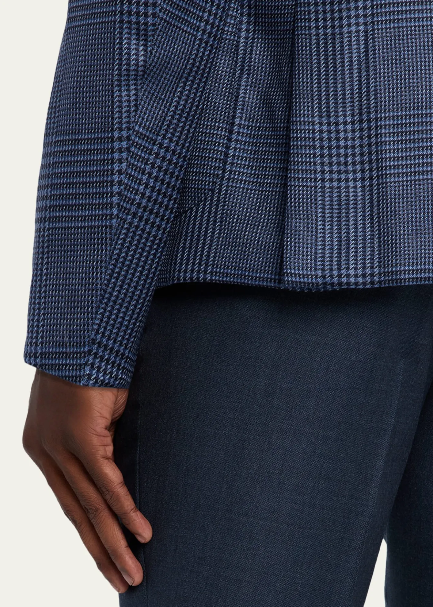 ZEGNAMen's Cashmere and Silk Prince Of Wales Sport Coat
