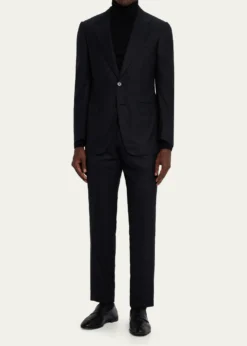ZEGNAMen's Centoventimila Wool Tonal Stripe Suit