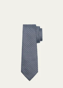 ZEGNAMen's Geometric Circle Jacquard Silk Tie