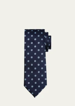ZEGNAMen's Geometric Jacquard Silk Tie