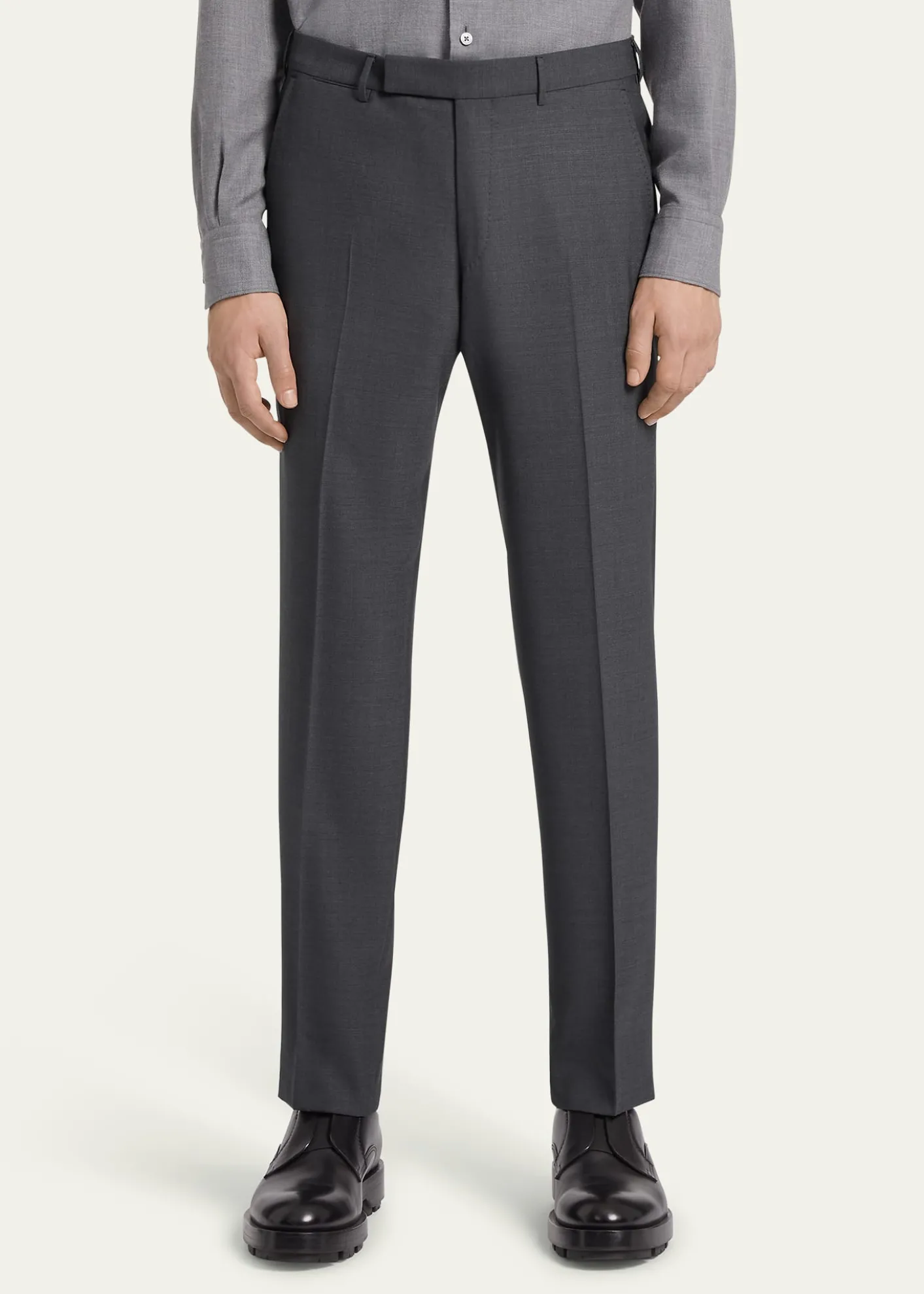 ZEGNAMen's High Performance Flat-Front Trousers