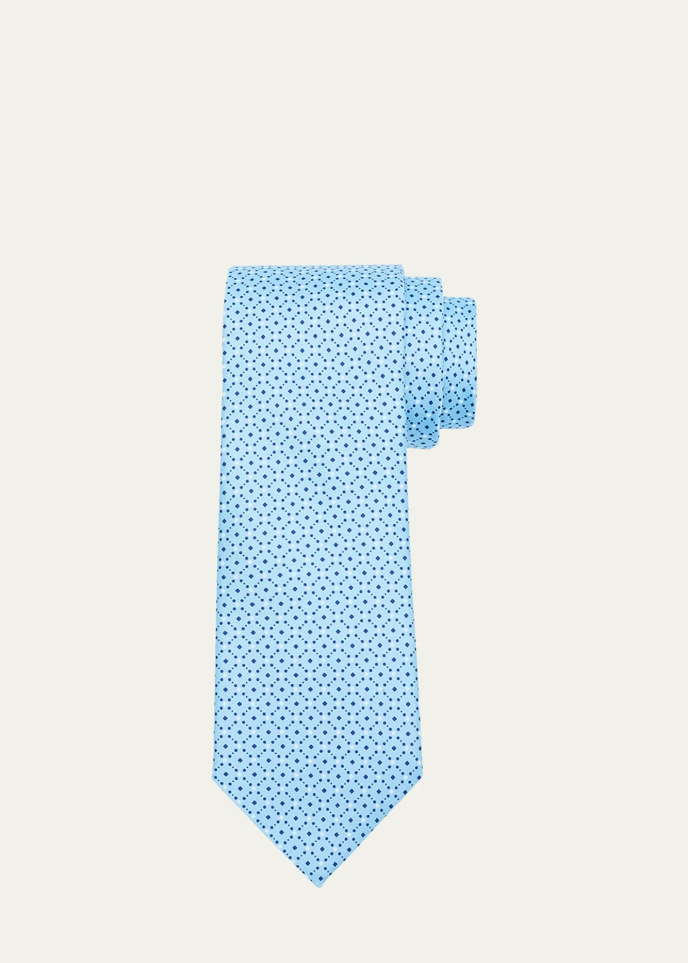 ZEGNAMen's Lattice-Print Silk Tie