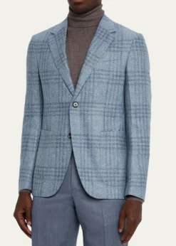 ZEGNAMen's Maxi-Plaid Woven Patch-Pocket Sport Coat