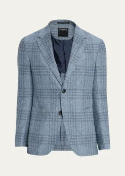 ZEGNAMen's Maxi-Plaid Woven Patch-Pocket Sport Coat