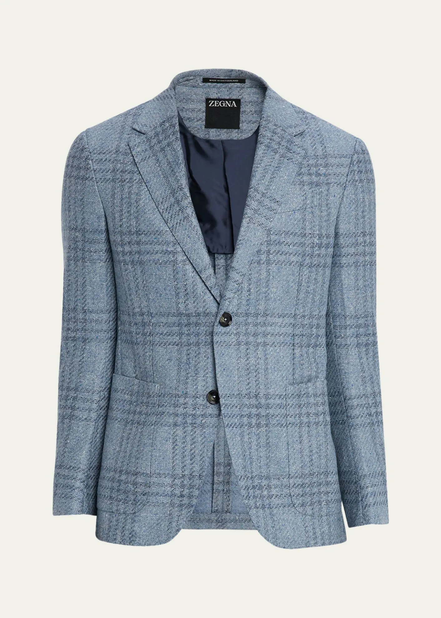 ZEGNAMen's Maxi-Plaid Woven Patch-Pocket Sport Coat