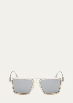 ZEGNAMen's Metal Aviator Sunglasses