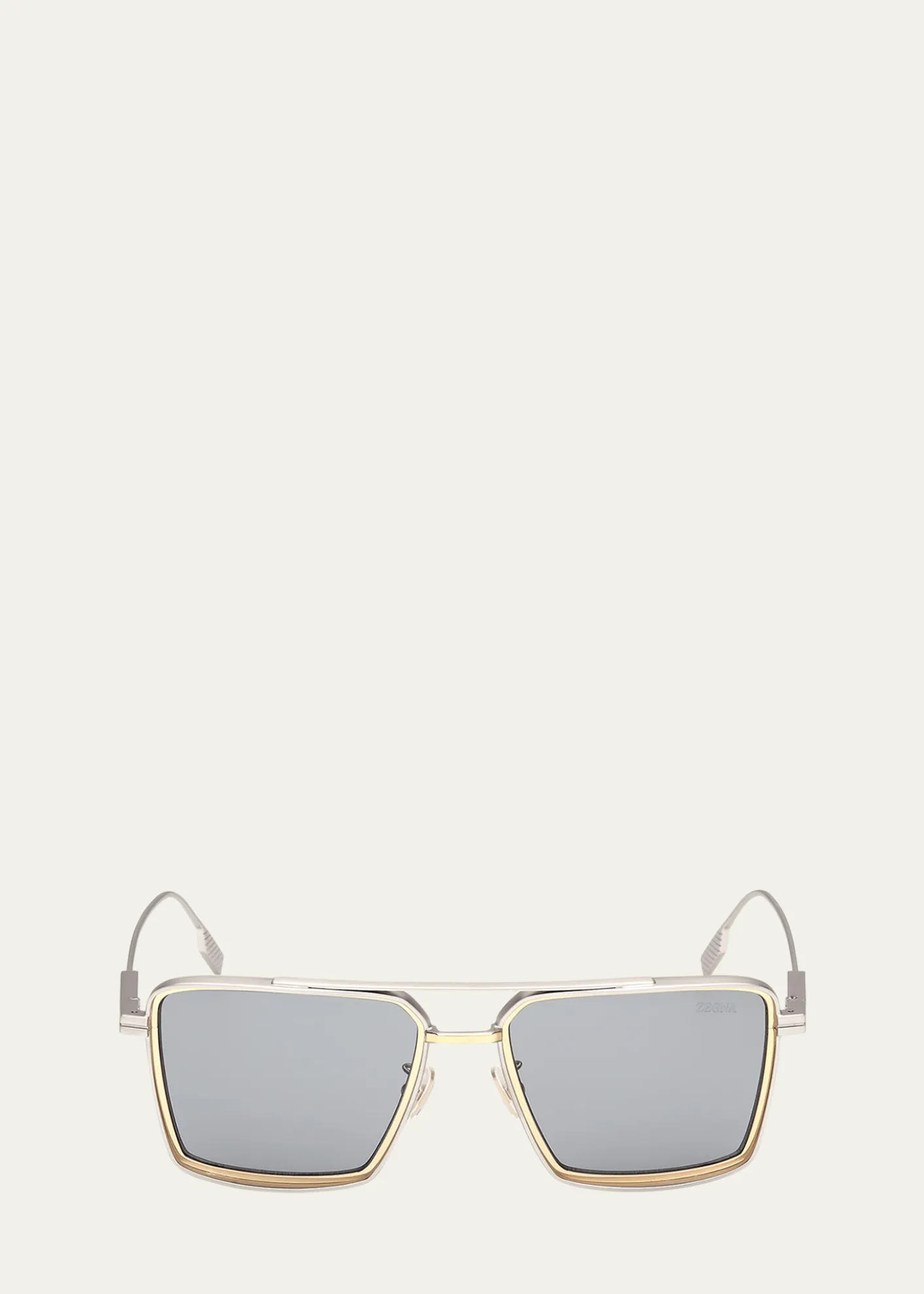 ZEGNAMen's Metal Aviator Sunglasses