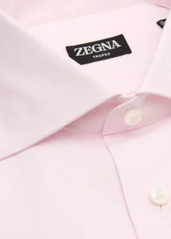 ZEGNAMen's Micro-Check Trofeo Cotton Dress Shirt