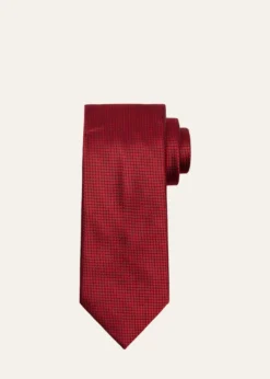 ZEGNAMen's Micro-Geometric Jacquard Silk Tie