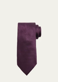 ZEGNAMen's Micro-Geometric Jacquard Silk Tie