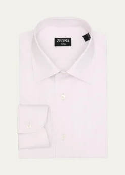 ZEGNAMen's Micro-Stripe Trofeo Cotton Dress Shirt
