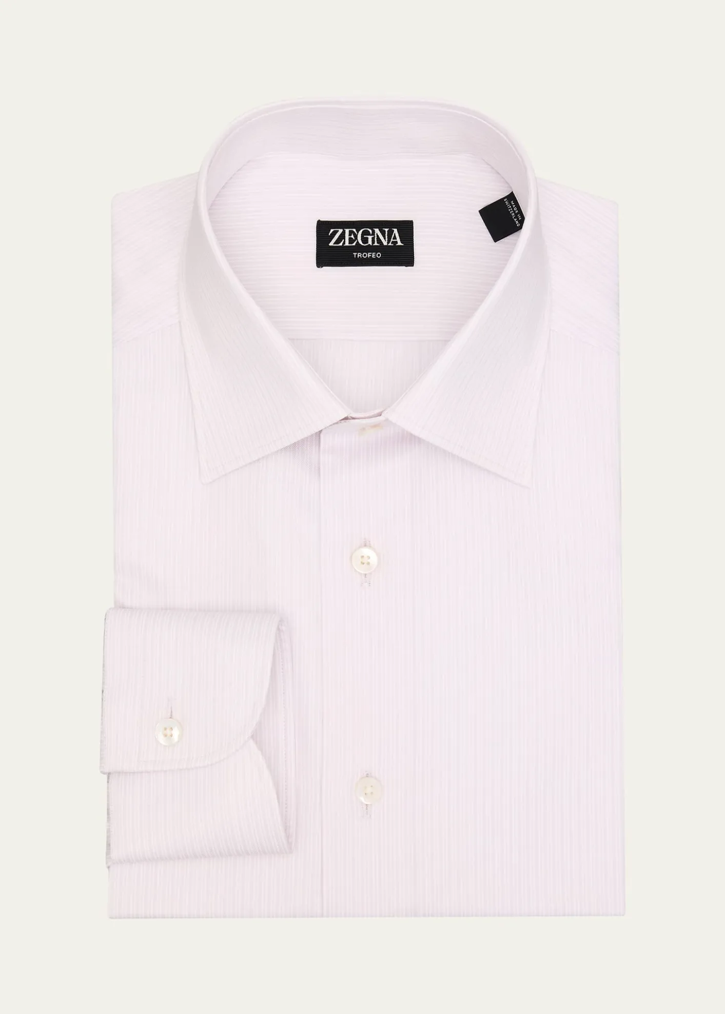 ZEGNAMen's Micro-Stripe Trofeo Cotton Dress Shirt
