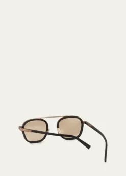 ZEGNAMen's Orizzonte Metal Square Sunglasses