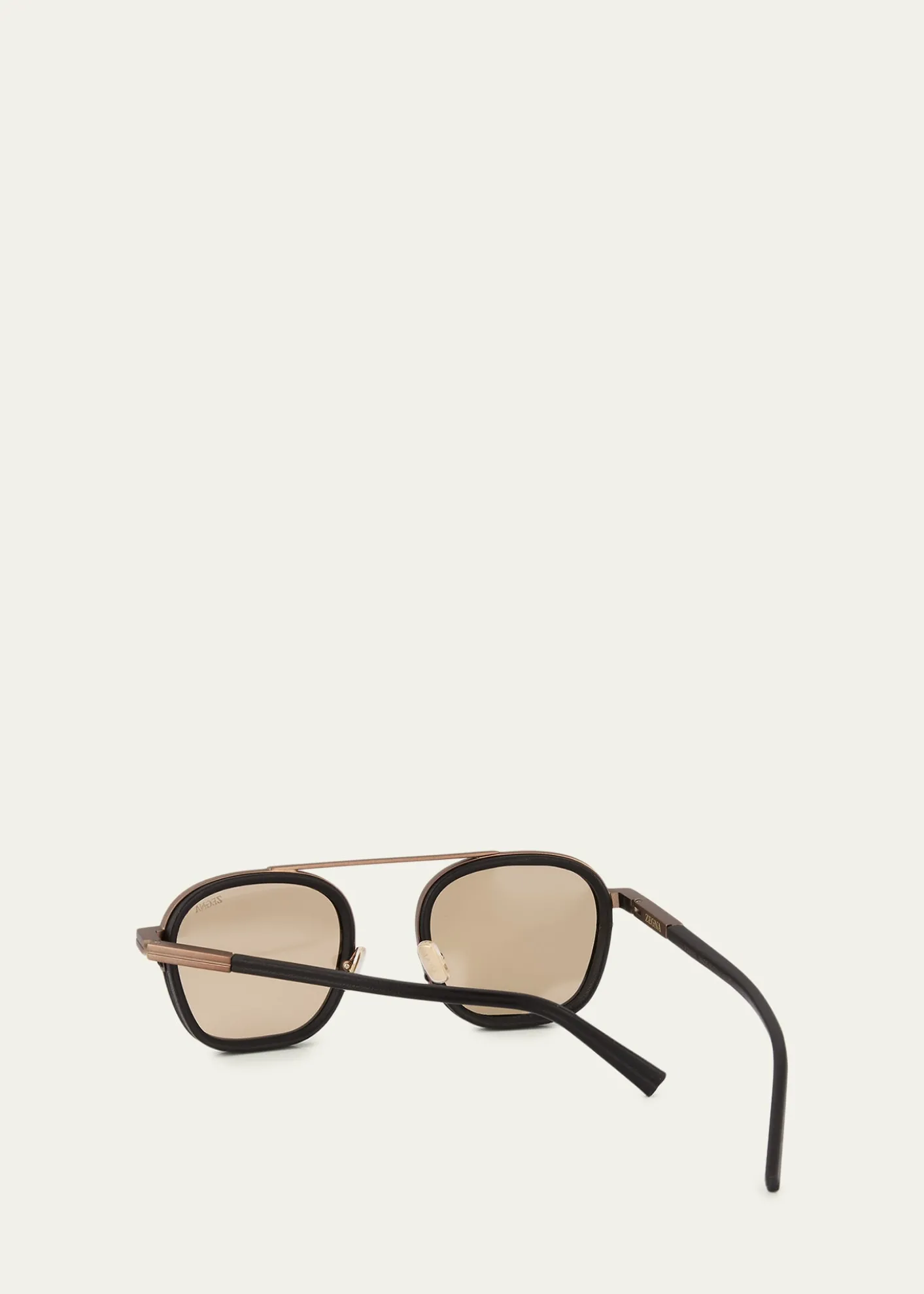 ZEGNAMen's Orizzonte Metal Square Sunglasses
