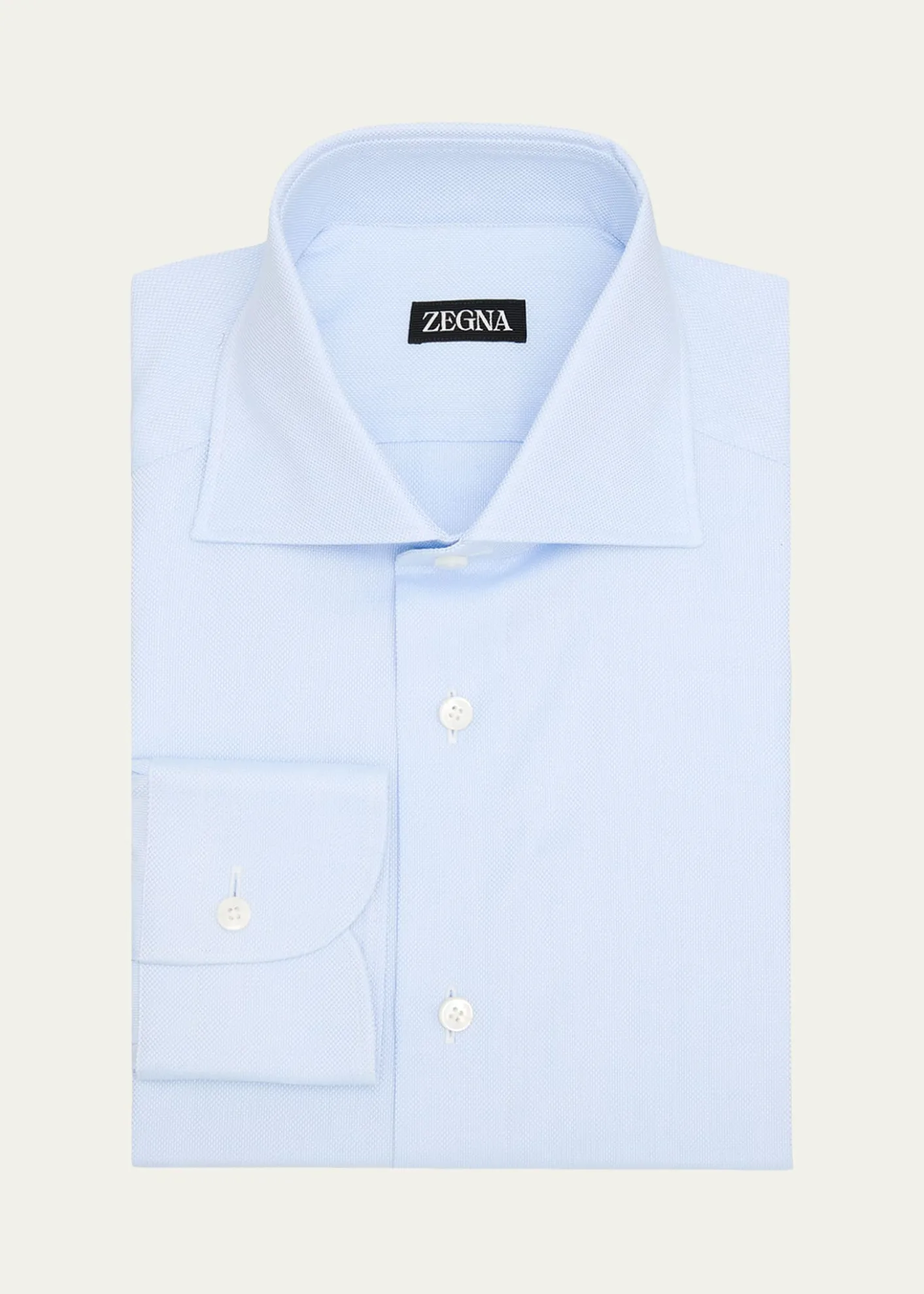 ZEGNAMen's Oxford Weave Cotton Dress Shirt