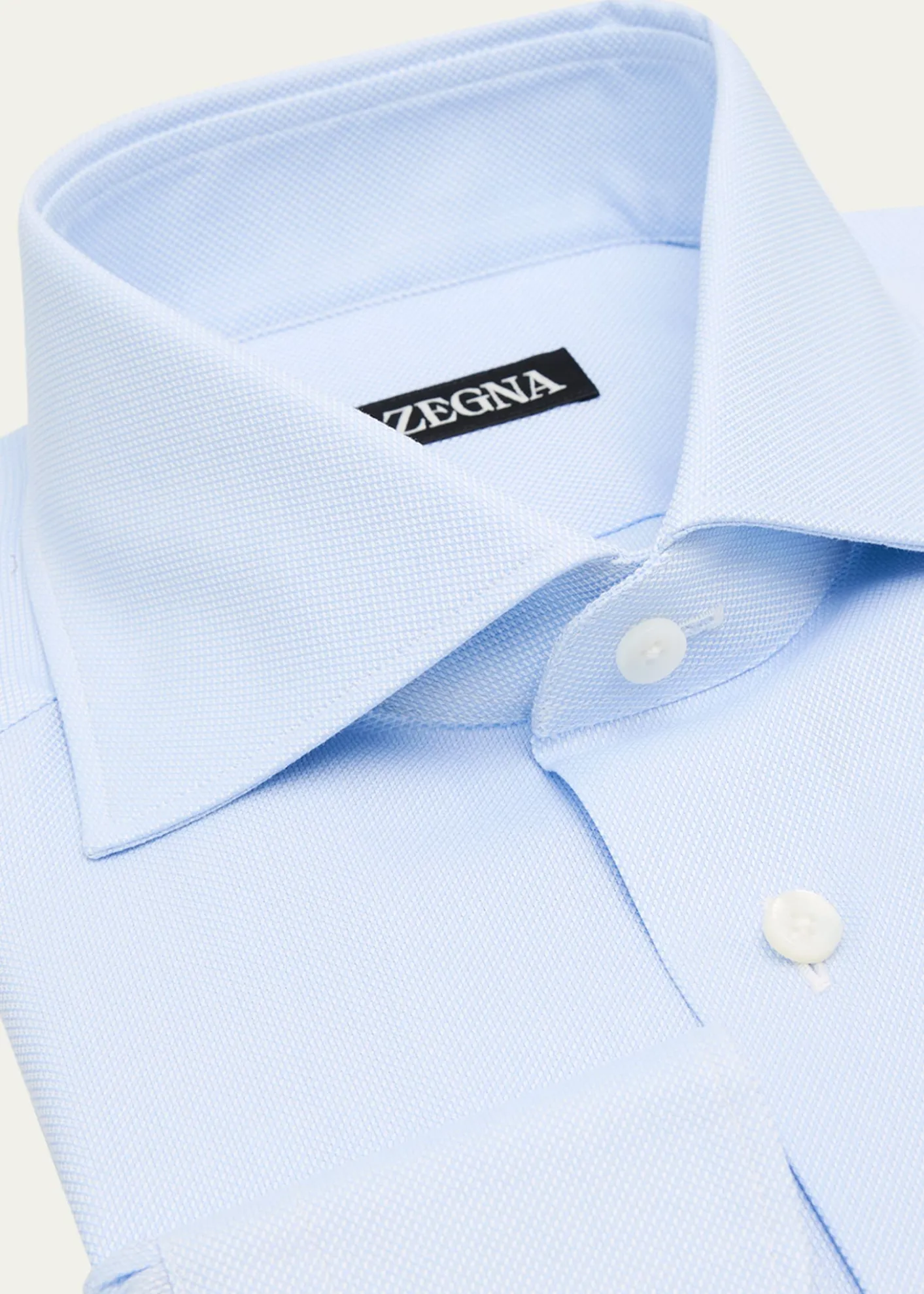 ZEGNAMen's Oxford Weave Cotton Dress Shirt