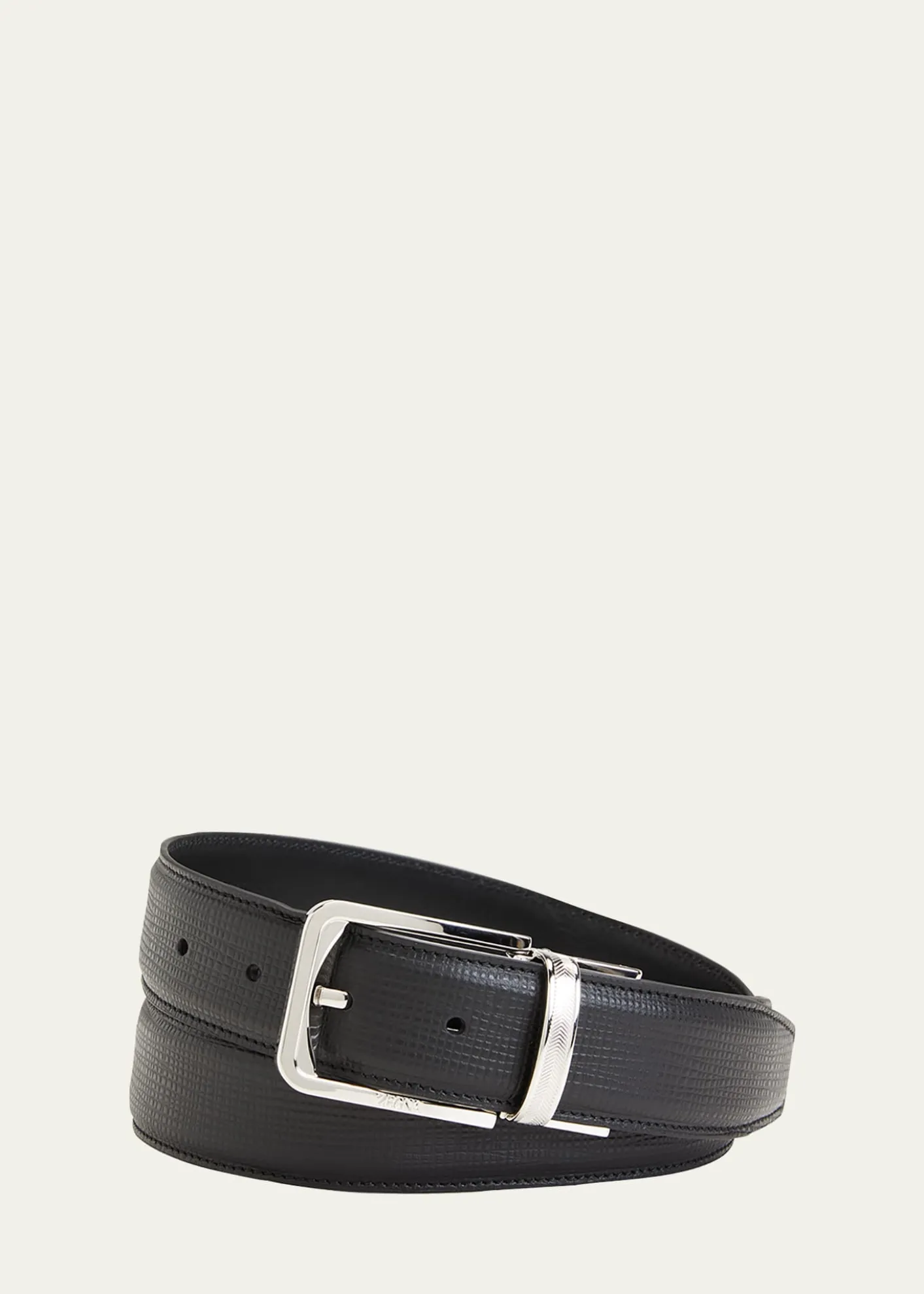 ZEGNAMen's Reversible Adjustable Leather Belt