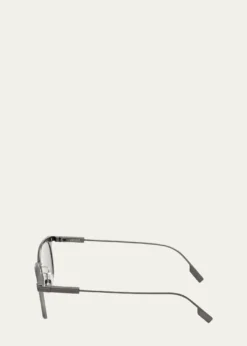ZEGNAMen's Round Metal Sunglasses