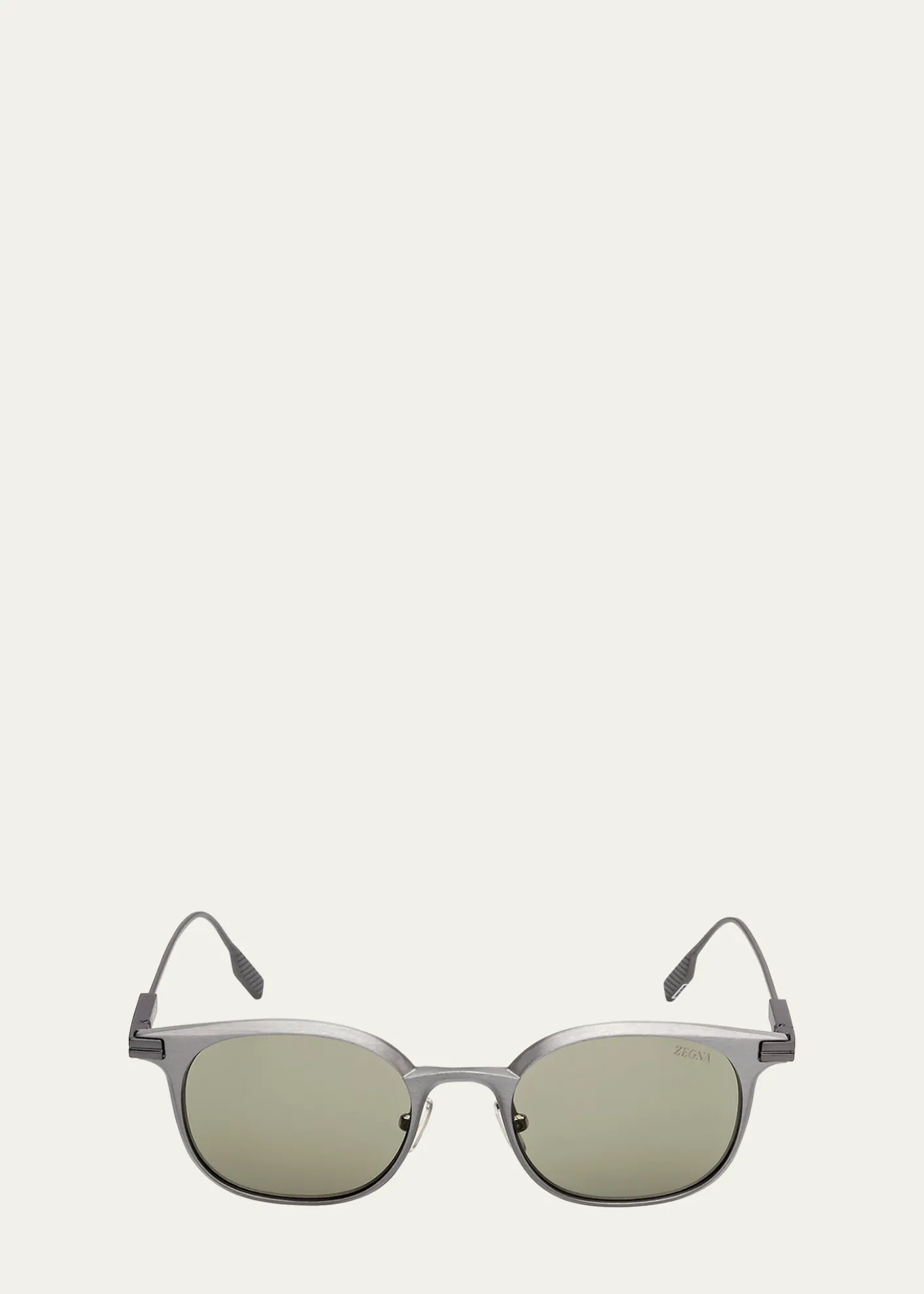 ZEGNAMen's Round Metal Sunglasses