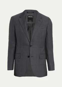 ZEGNAMen's Tonal Plaid 15milmil15 Wool Suit