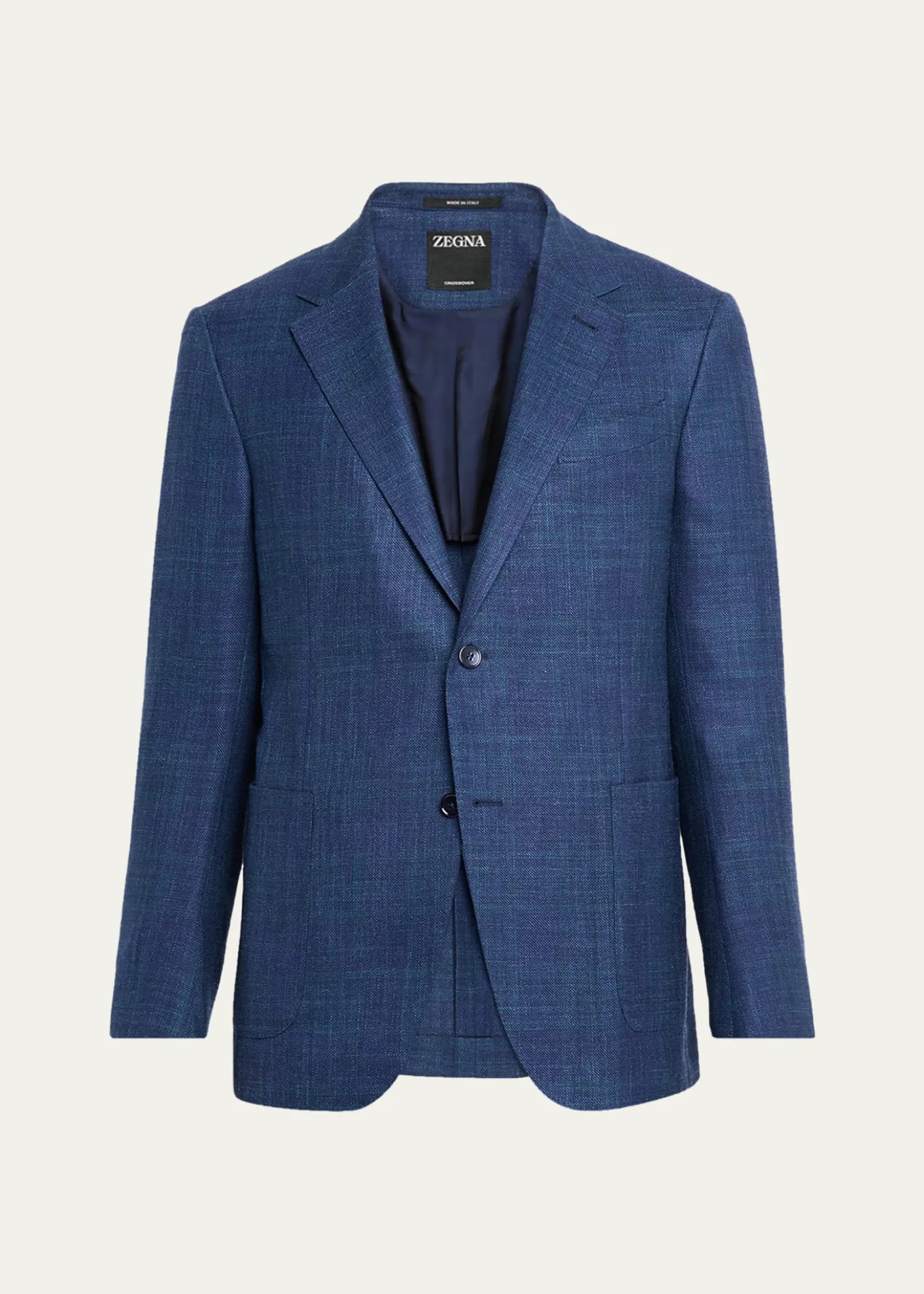 ZEGNAMen's Tonal Plaid Single-Breasted Sport Coat