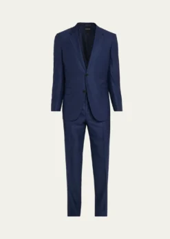 ZEGNAMen's Tonal Prince of Wales Plaid Wool Two-Piece Suit