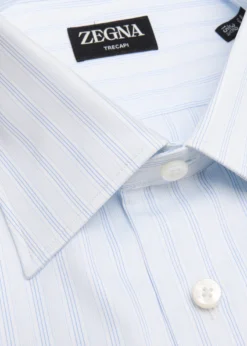 ZEGNAMen's Trecapi Cotton Multi-Stripe Dress Shirt