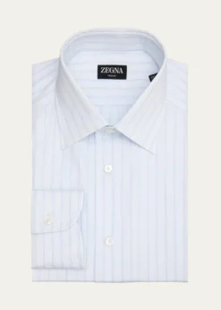 ZEGNAMen's Trecapi Cotton Multi-Stripe Dress Shirt