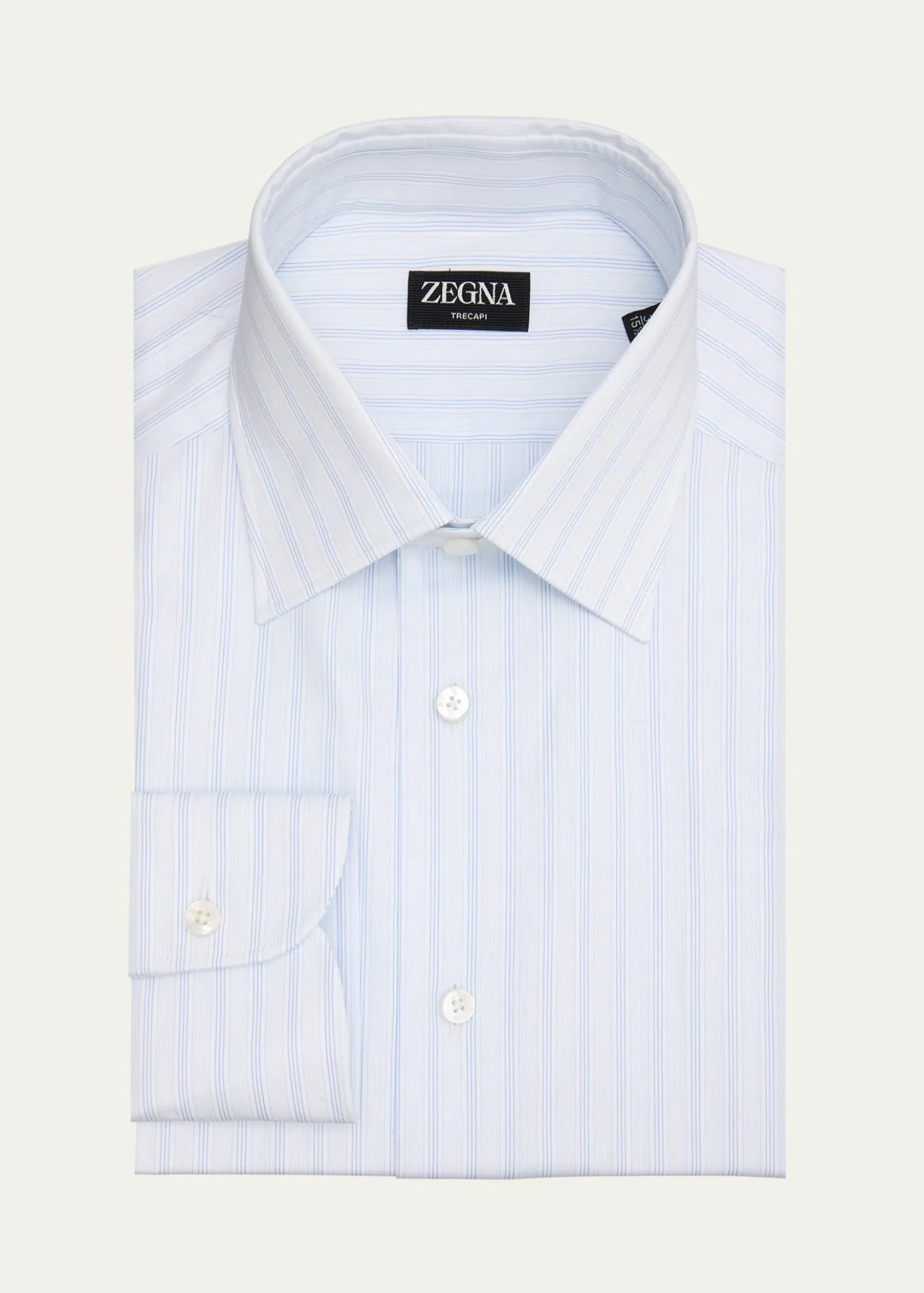 ZEGNAMen's Trecapi Cotton Multi-Stripe Dress Shirt
