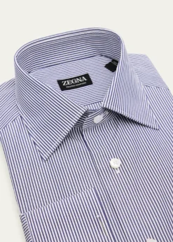 ZEGNAMen's Trofeo Comfort Cotton Pinstripe Dress Shirt