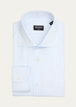 ZEGNAMen's Trofeo Cotton Multi-Stripe Dress Shirt