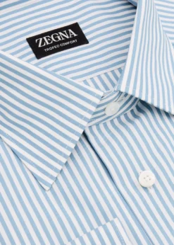 ZEGNAMen's Trofeo Cotton Stripe Dress Shirt