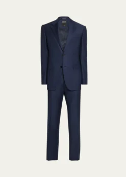 ZEGNAMen's Trofeo Wool Texture-Stripe Two-Piece Suit